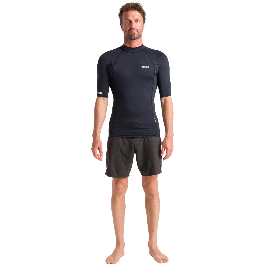 2026 C-Skins Hombres NuWave UV Basics Chaleco De Lycra De Manga Corta C-NLYSSMC - Black